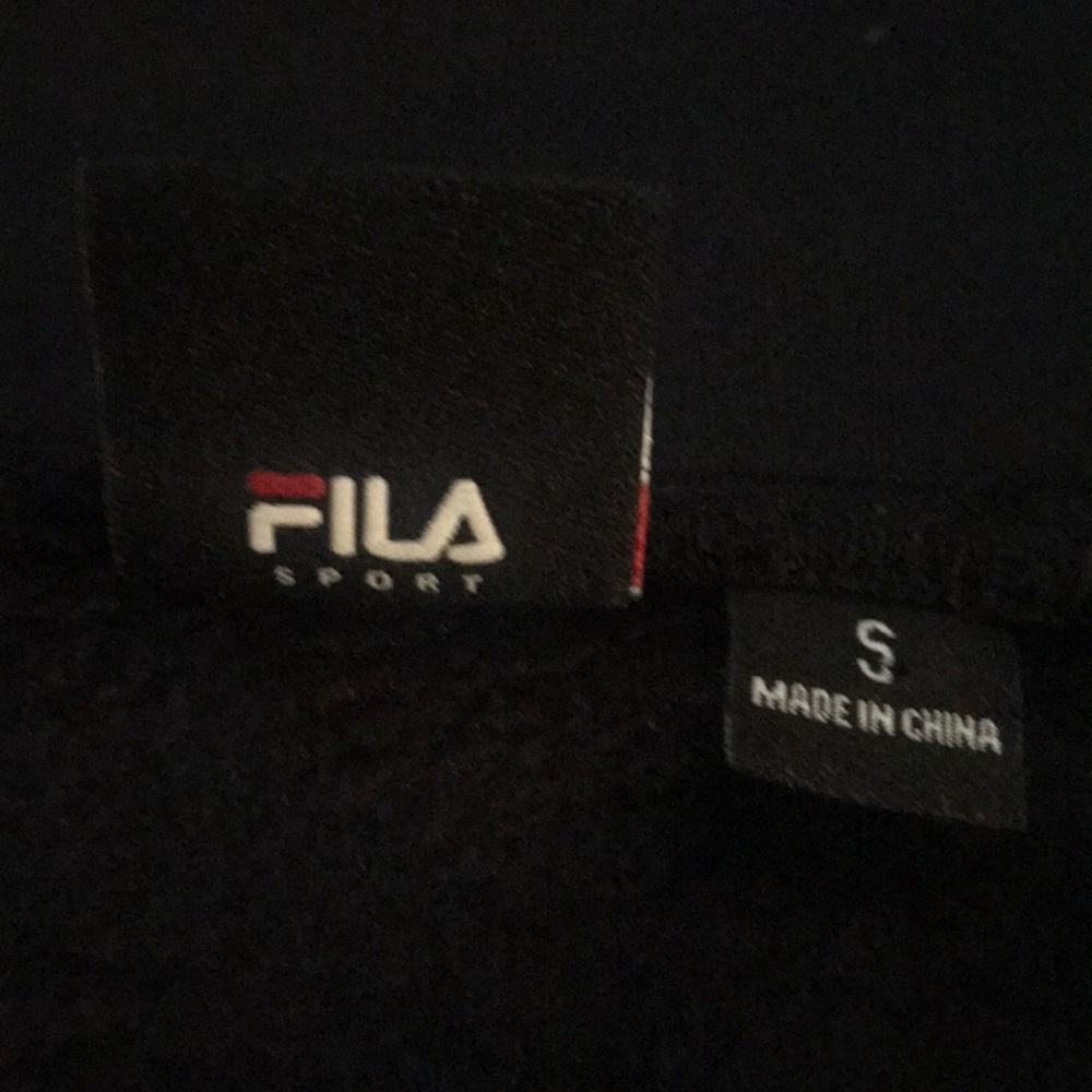 Fila sport jacket, black long sleeve w thumb holes - Picture 3 of 6